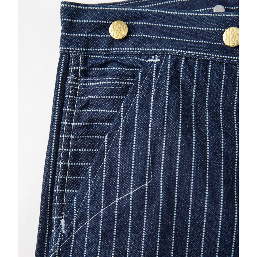 Non Stock W30 1920s Overall Wabash Railway Indigo Denim Work Pants 100%Cotton M - Picture 7 of 13